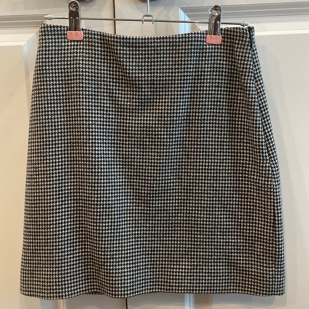 Size 2 & Other Stories houndstooth A-line mini skirt